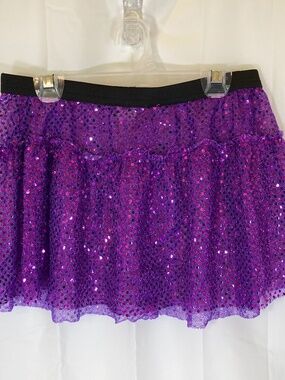 Sparkle Athletic Purple Sequin Skirt Sz S Can Fit Medium Used Once